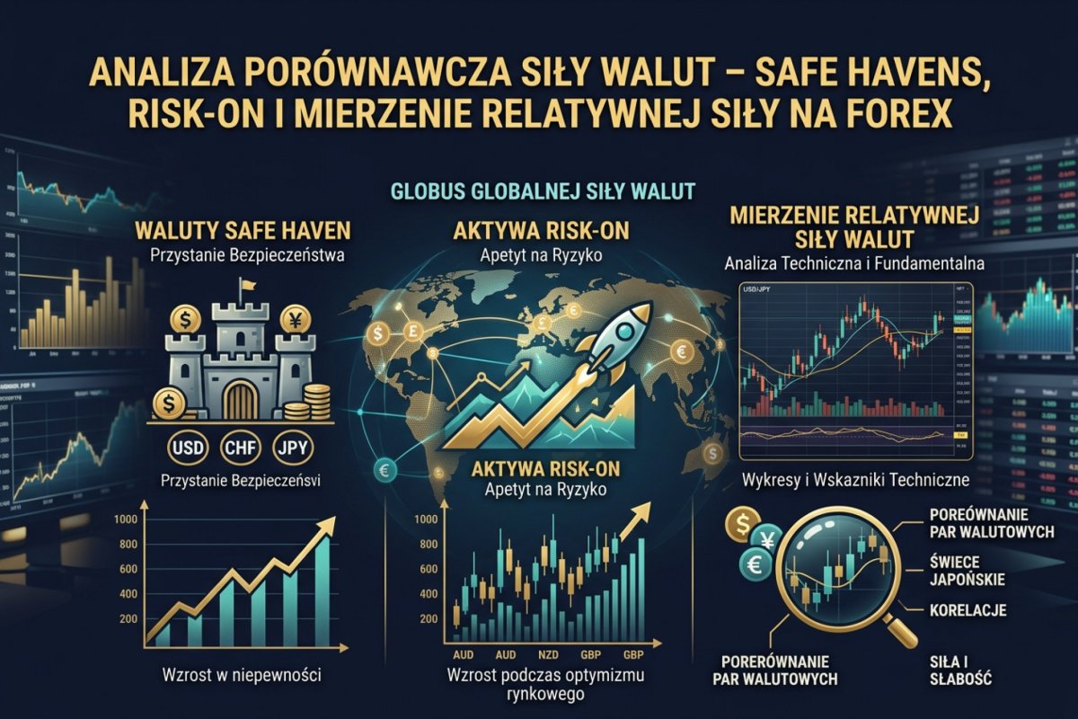 Analiza porównawcza siły walut — safe havens, risk-on i mierzenie relatywnej siły na Forex