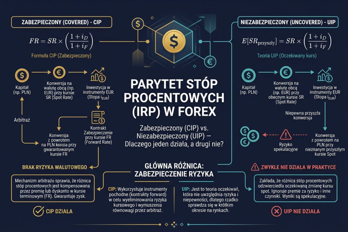 Covered i uncovered interest rate parity — relacja arbitrażowa wobec hipotezy o zachowaniu kursów