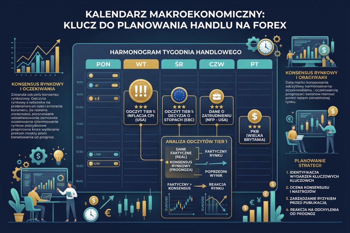 Kalendarz publikacji danych makroekonomicznych — okres odniesienia, godzina publikacji i wersja odczytu