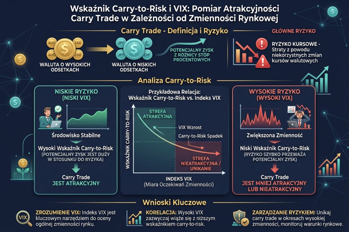 Carry-to-risk — relacja różnicy stawek do implikowanej zmienności pary