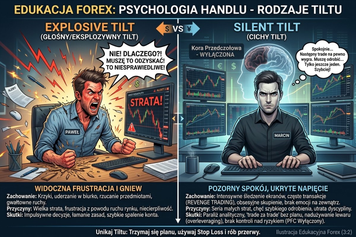 Dwa warianty eskalacji w historii zleceń — wariant w pobudzeniu z rosnącą liczbą instrumentów i wariant na zimno z dokładaniem do jednej pozycji