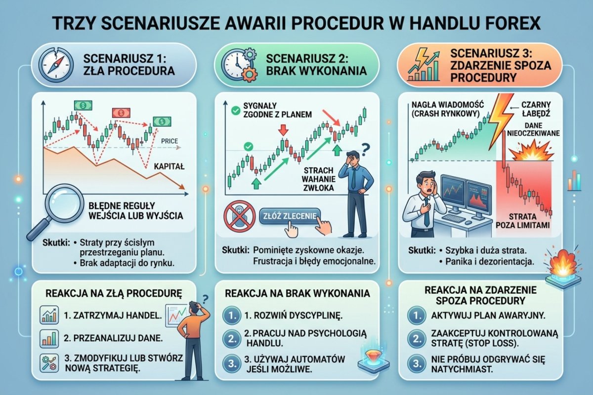Trzy sposoby, w jakie procedura przestaje działać — reguła niekompletna, reguła przeniesiona z cudzego procesu, bariera ustawiona za późno w sekwencji