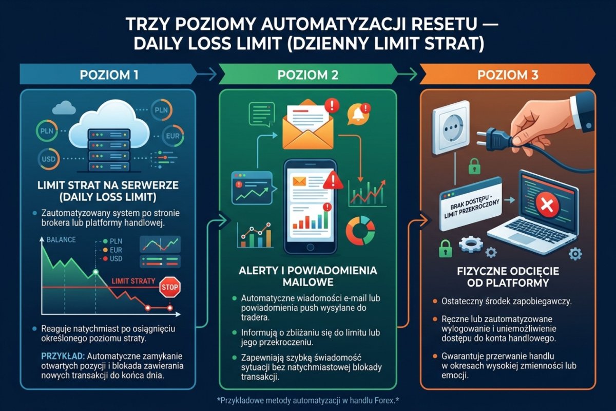 Trzy warstwy bariery ograniczającej dostęp do platformy, uszeregowane według czasu potrzebnego na ich zdjęcie — od ustawienia egzekwowanego po stronie serwera, przez konfigurację w aplikacji, po zwykłą notatkę na biurku
