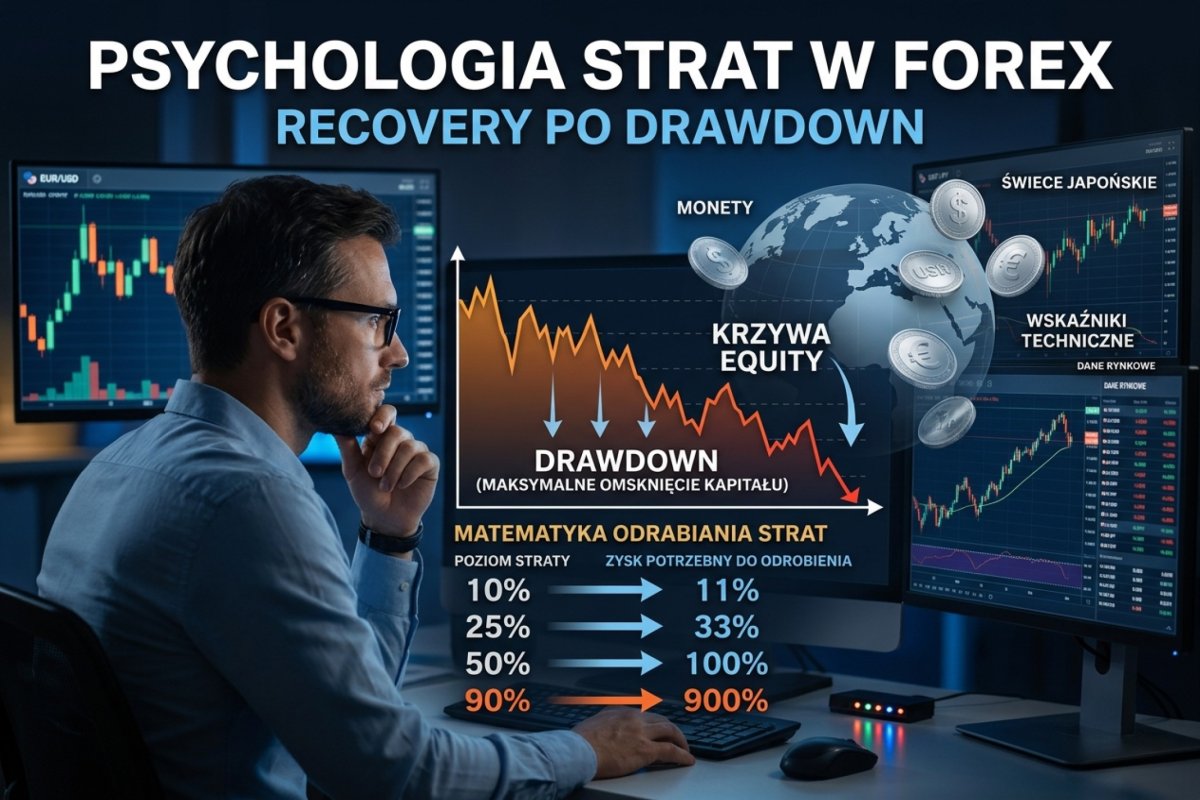 Krzywa kapitału przecięta kilkoma poziomymi liniami odniesienia na różnych wysokościach, z których jedna jest wyróżniona grubszą kreską