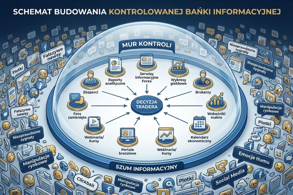 Zamknięty obrys z kilkoma wyraźnie zaznaczonymi przejściami, przez które prowadzą pojedyncze linie do środka, podczas gdy wiele innych linii zatrzymuje się na obrysie; wewnątrz kompozycja spokojna i pusta, na zewnątrz gęsta