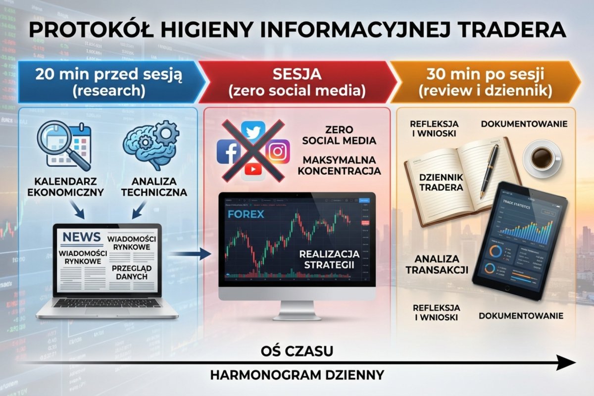 Pozioma oś podzielona na trzy sąsiadujące bloki o różnym stopniu wypełnienia, z których do każdego prowadzi inna liczba wchodzących strzałek — najwięcej do pierwszego, najmniej do środkowego