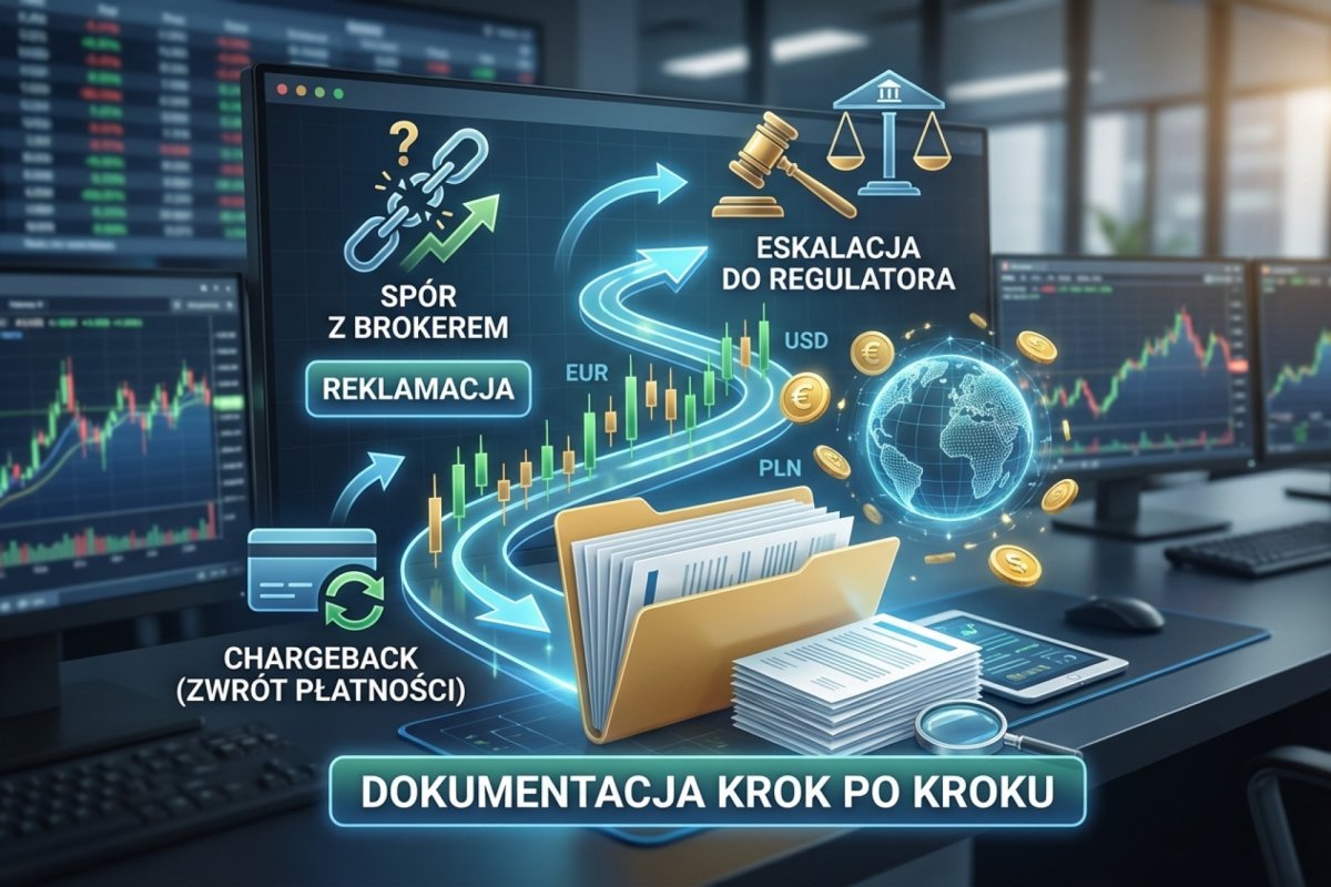 Spór z brokerem Forex — reklamacja, eskalacja do regulatora, chargeback i dokumentacja krok po kroku