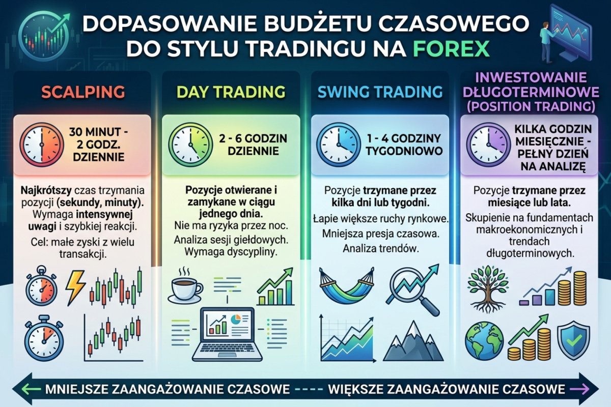 Pięć klas okna roboczego w dobie handlowej i style pozostające w grze przy każdej z nich, w wariancie ze zgodą na utrzymanie pozycji przez rolowanie i bez niej; klasę liczy się osobno dla każdej rozważanej reguły, a wiersz czyta w kolumnie stylu, do którego ta reguła należy