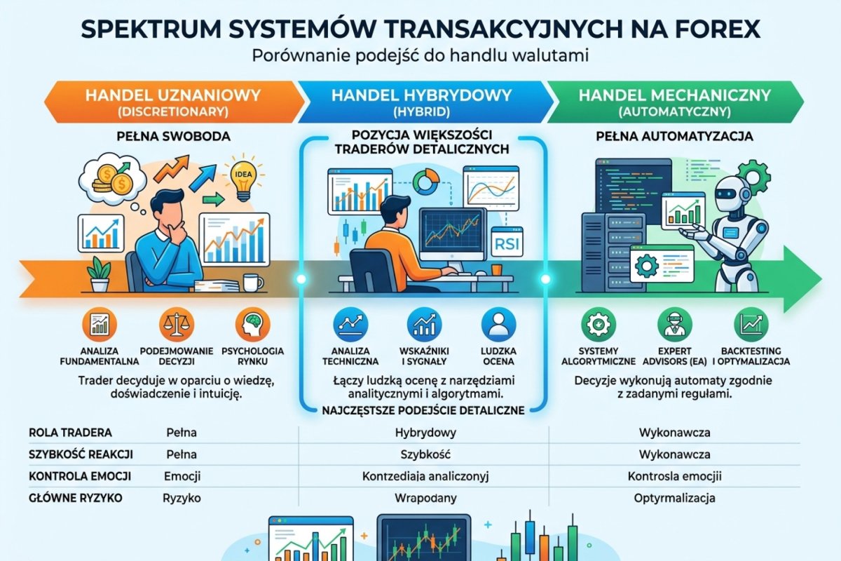 Oś między regułą uznaniową a mechaniczną i punkt, w którym uznaniowość przestaje być odtwarzalna, bo decyzji nie da się powtórzyć na tych samych danych