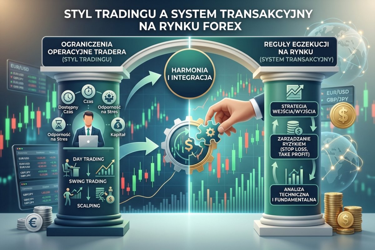 Styl handlu a system transakcyjny — horyzont utrzymania pozycji i tryb pracy wobec kompletu zapisanych reguł na rynku Forex