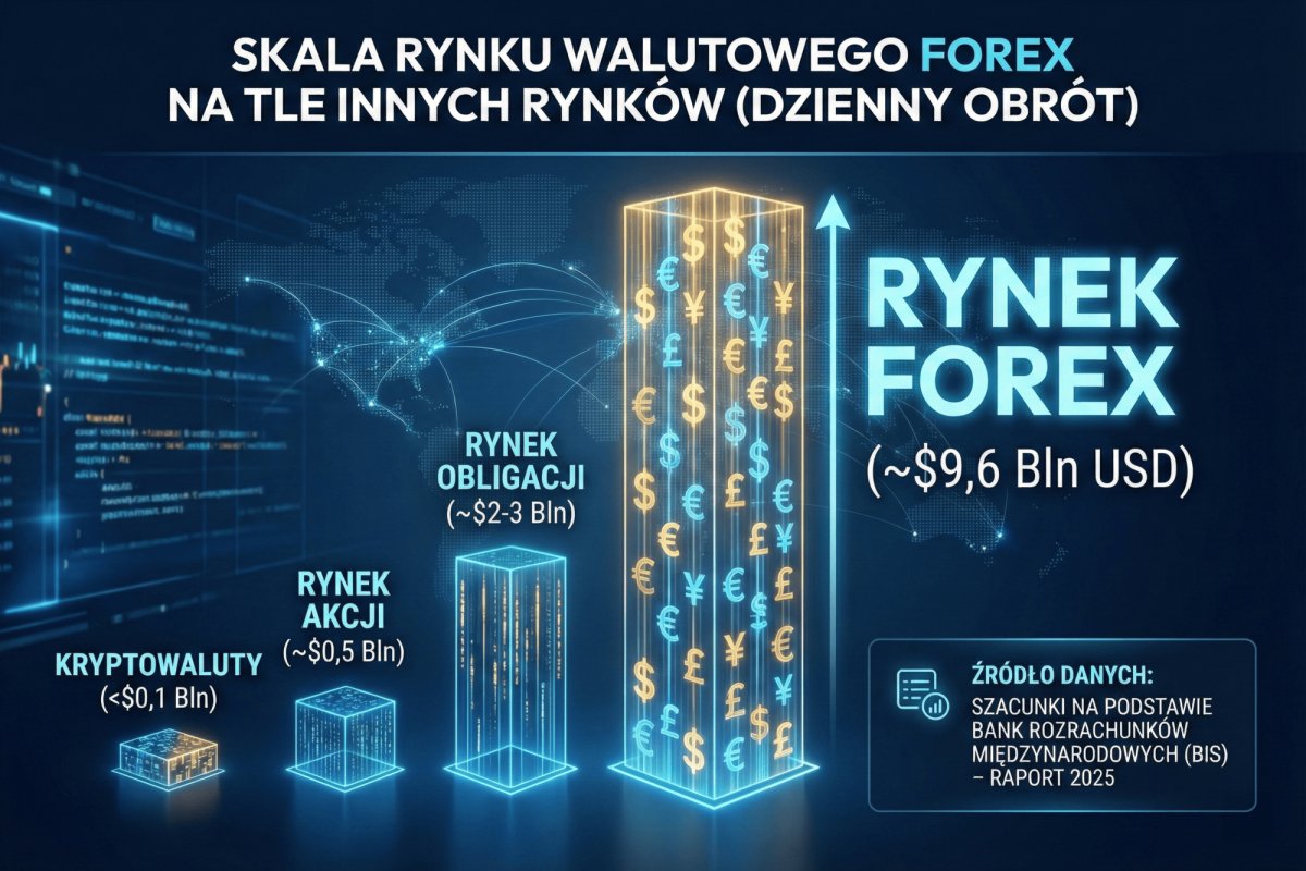 Skala rynku walutowego Forex na tle innych rynków finansowych