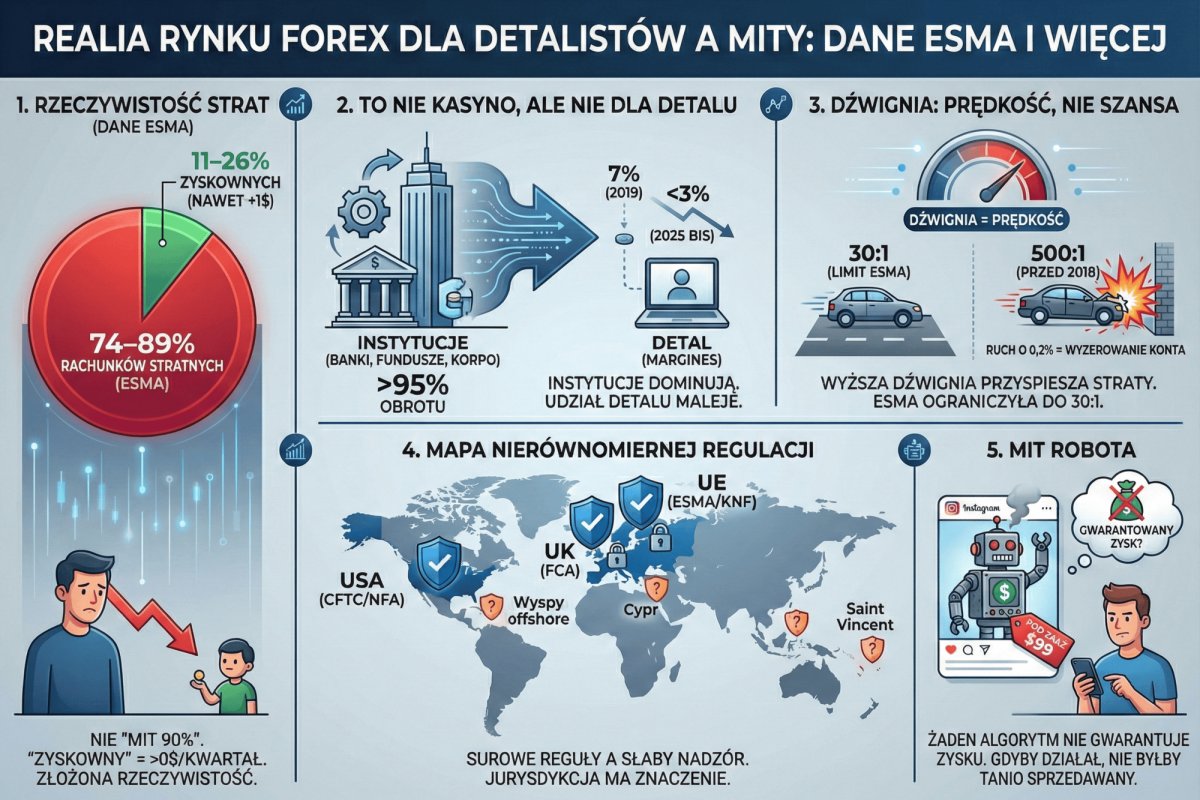 Mity i fakty o rynku Forex — co mówią dane, a co powtarza internet