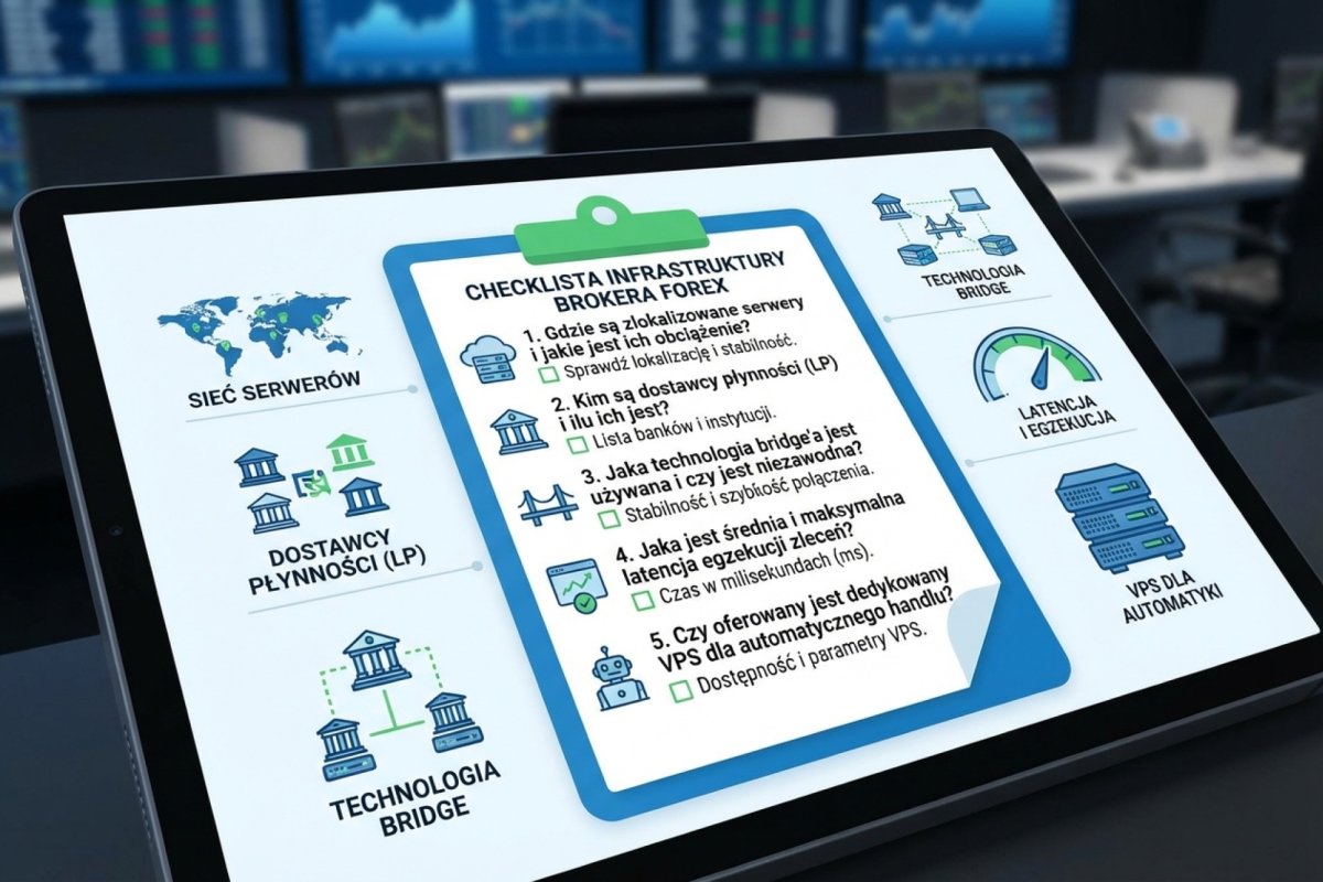 Procedura sprawdzania infrastruktury brokera — od dokumentów, przez pytania do obsługi, po własny pomiar