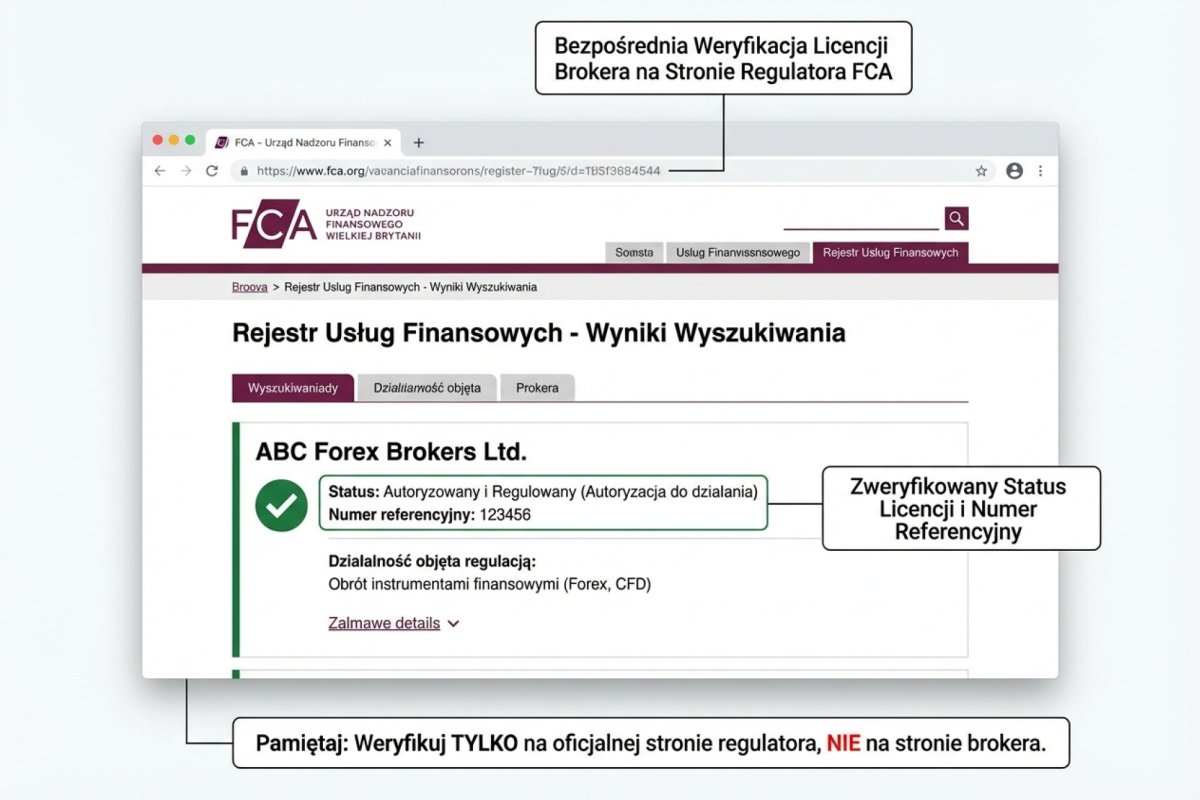 Wyszukiwanie firmy inwestycyjnej w publicznym rejestrze organu nadzoru — pole nazwy podmiotu oraz numeru zezwolenia