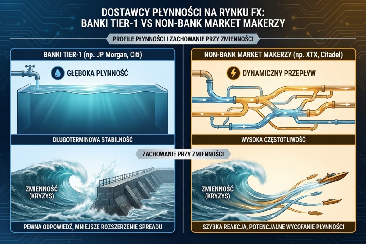 Dostawcy płynności na rynku walutowym jako podmioty, u których firma inwestycyjna zabezpiecza własną ekspozycję wynikającą z kontraktu z klientem