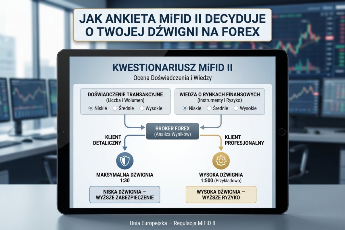 Badanie adekwatności przy otwarciu rachunku CFD — zakres pytań o wiedzę i doświadczenie oraz skutek wyniku nieadekwatnego w postaci obowiązkowego ostrzeżenia