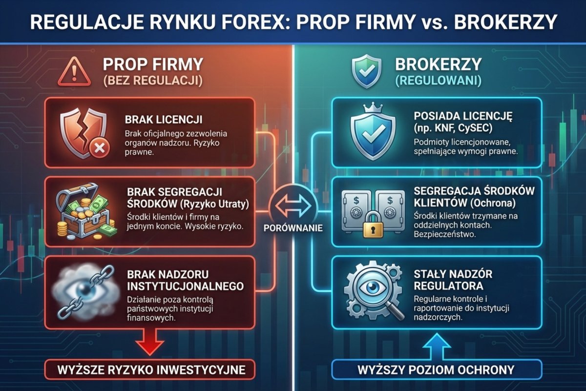 Oś prawna relacji z firmą prop — podmiot, kraj siedziby, prawo właściwe, sąd i puste pole organu nadzoru