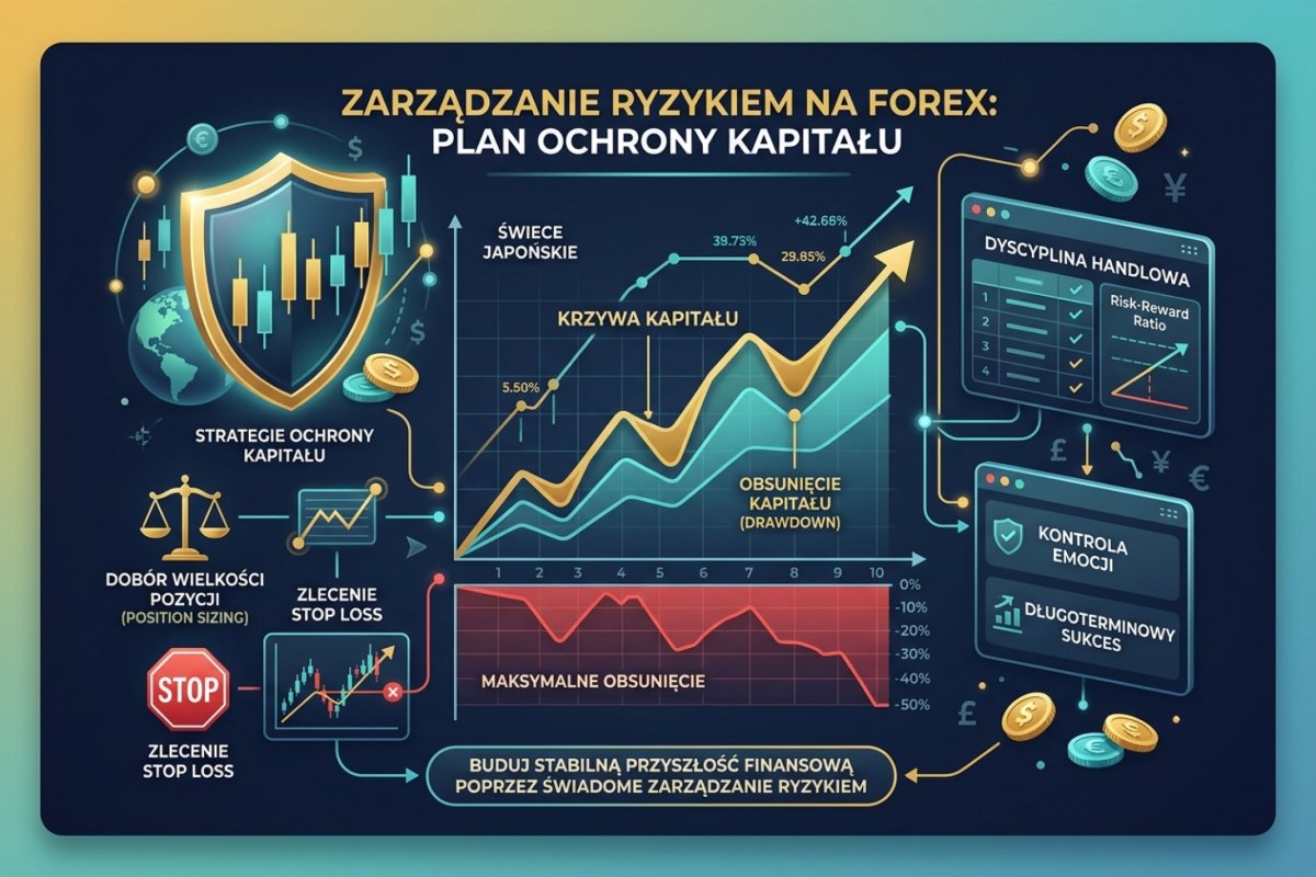 Zarządzanie ryzykiem i kapitałem na rynku walutowym — przebieg kapitału, obsunięcie, wielkość pozycji i wyjście obronne jako elementy jednego rachunku