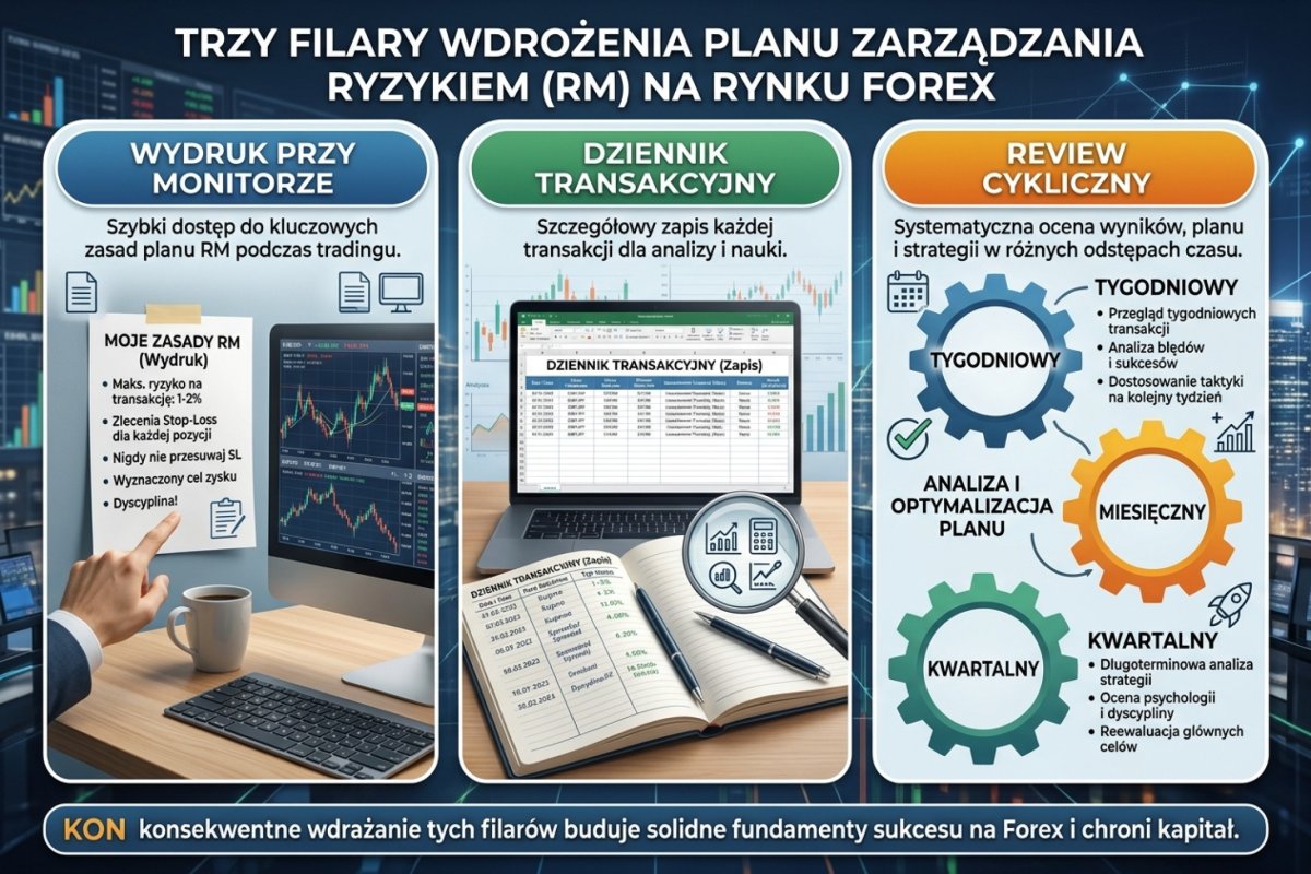 Dwa tryby użycia planu — karta kontrolna przed wejściem w pozycję oraz przeliczanie parametrów w terminach i po zdarzeniach wymuszających aktualizację
