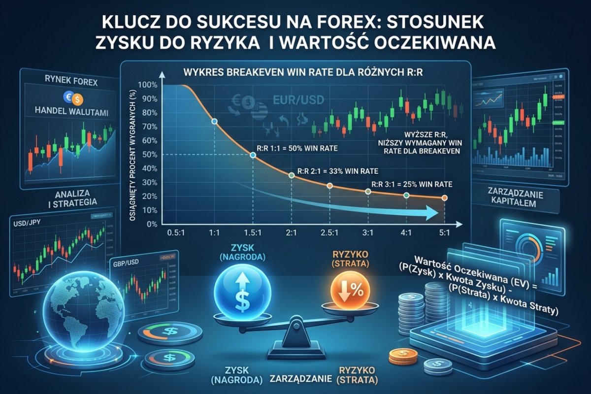 Relacja zysku do straty, trafność i wartość oczekiwana — krzywa progowej trafności dla kolejnych relacji Z/S (wersja bez kosztu; koszt przesuwa krzywą w górę)