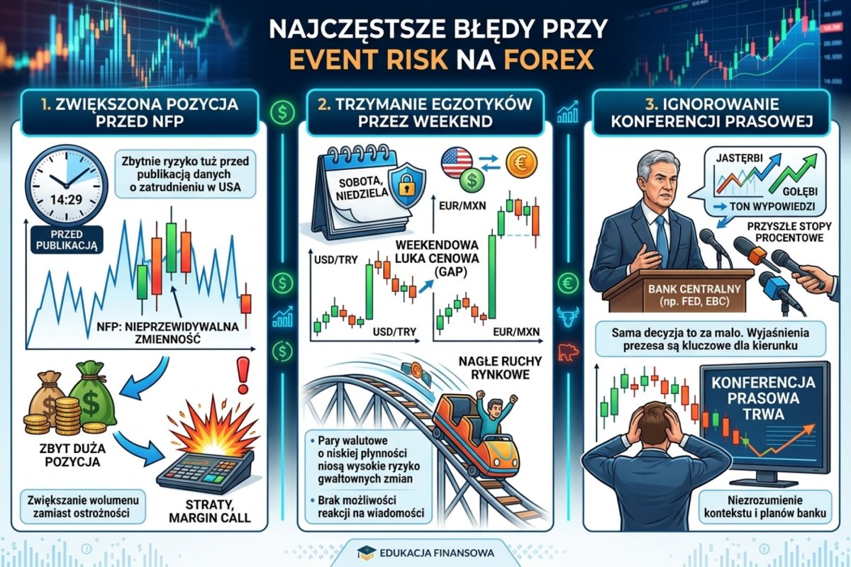 Siedem błędów w rachunku ryzyka zdarzeń — od podstawienia poziomu aktywacji pod cenę wykonania po podanie wartości zagrożonej bez okna i bez metody